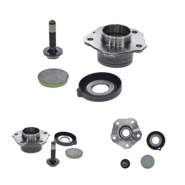 Wheel bearing kit photographed as standardized multi-angle set on white background